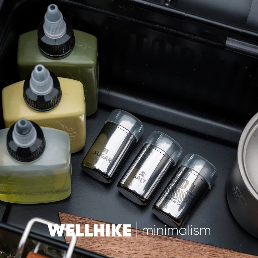 WELLHIKE Mini-Kapsel-Gewürzflaschen-Set in Silber, luftdichte und auslaufsichere Behälter für Camping und Wandern - Bild 3