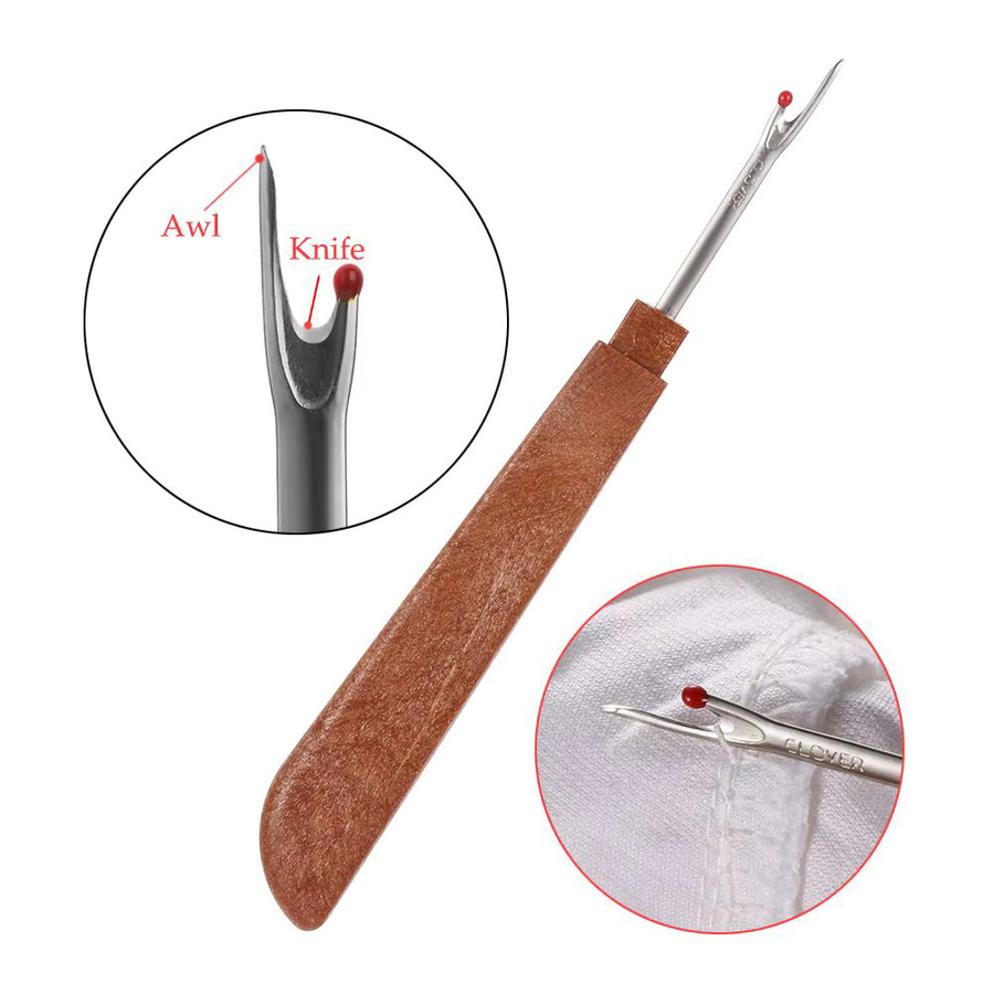 Handlicher Naunaufzieher aus Kunststoff mit Fadenschneider in Braun für deine Nähprojekte und DIY-Handwerk - Bild 3