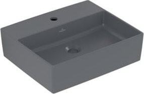 Villeroy & Boch Aufsatzwaschtisch Memento 2.0 mit Hahnloch und ohne Überlauf, Farbe: Graphit, B: 50 cm, T: 42 cm - Bild 1