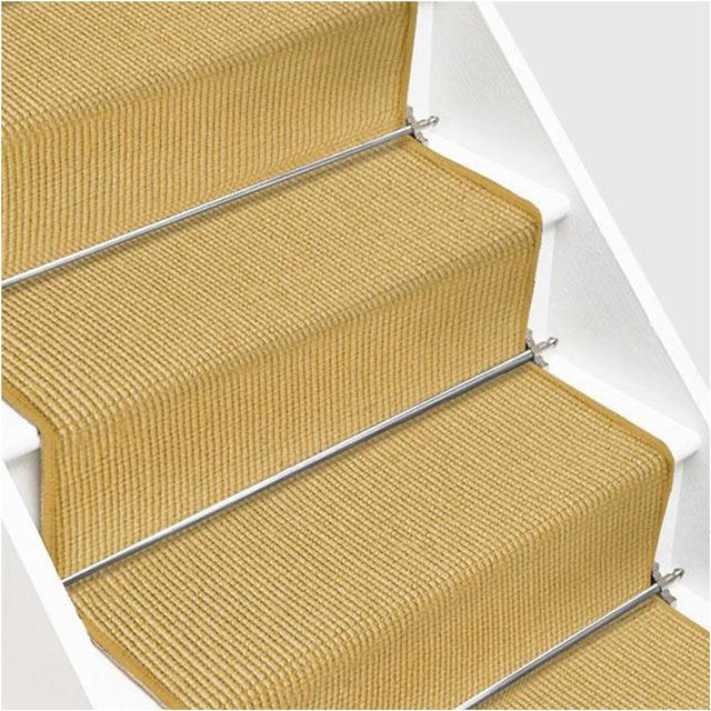 Karat Sisal-Treppenteppich Sylt in Natur Beige mit rutschfester Unterseite auf Maß - Bild 1
