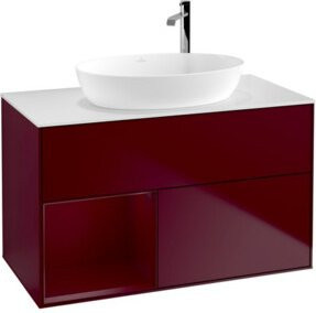 V&B Waschtischunterschrank Finion 100 Wandbeleuchtung in Weiß lackiert B/T/H: 100 x 50,1 x 50,1 cm - Bild 1