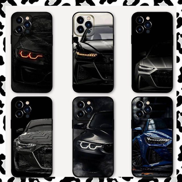 Rastar Sportwagen Handyhülle D-RS6-RS7 für iPhone 15 16 17 Pro Max Plus und Mini in Schwarz - Bild 1