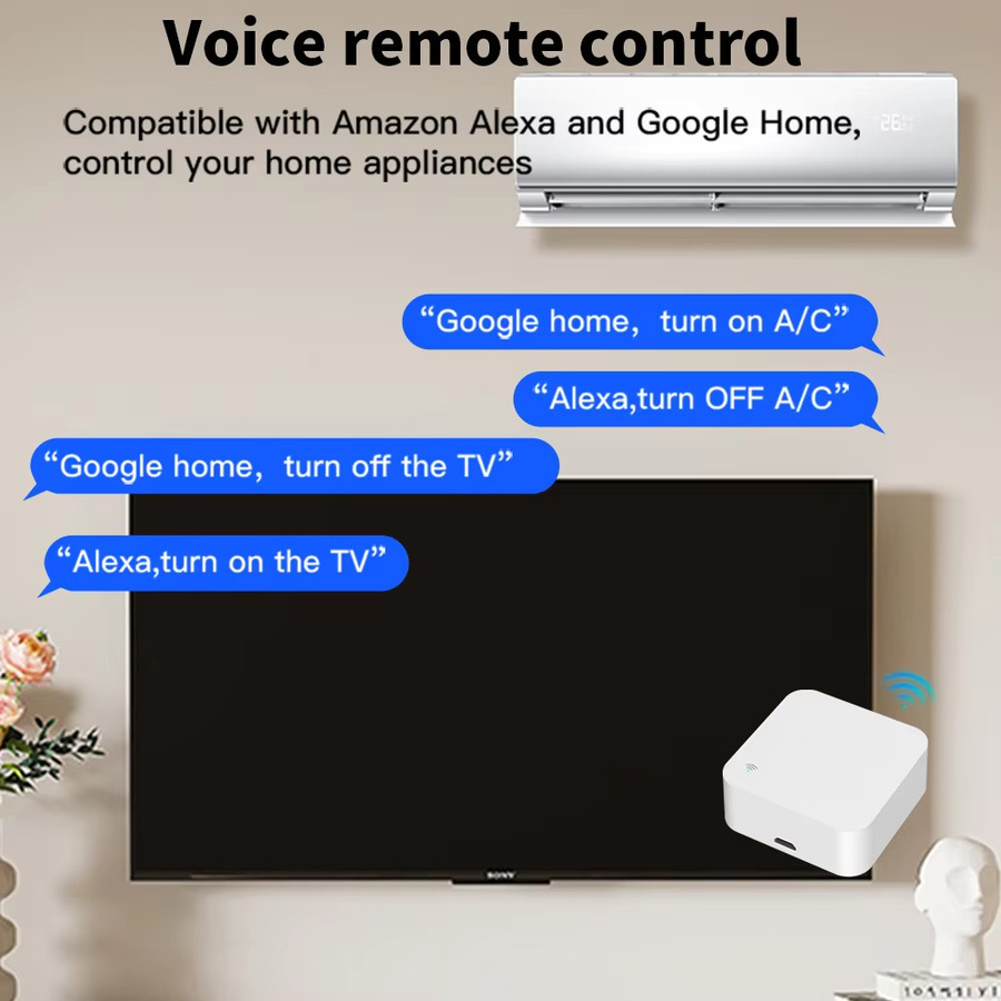 Tuya WiFi IR-Fernbedienung mit Multi-Mode-Gateway Zigbee-Hub für dein Smart Home in Weiß, kompatibel mit Smart Life, Google Home und Alexa - Bild 3