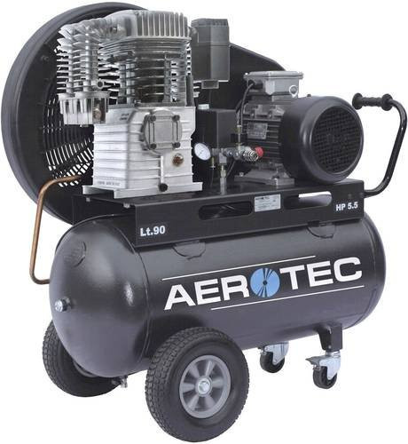 Aerotec Kompressor 780-90 in Schwarz mit 780 l/min, 10 bar, 4 kW und 90 l Kesselinhalt - Bild 1