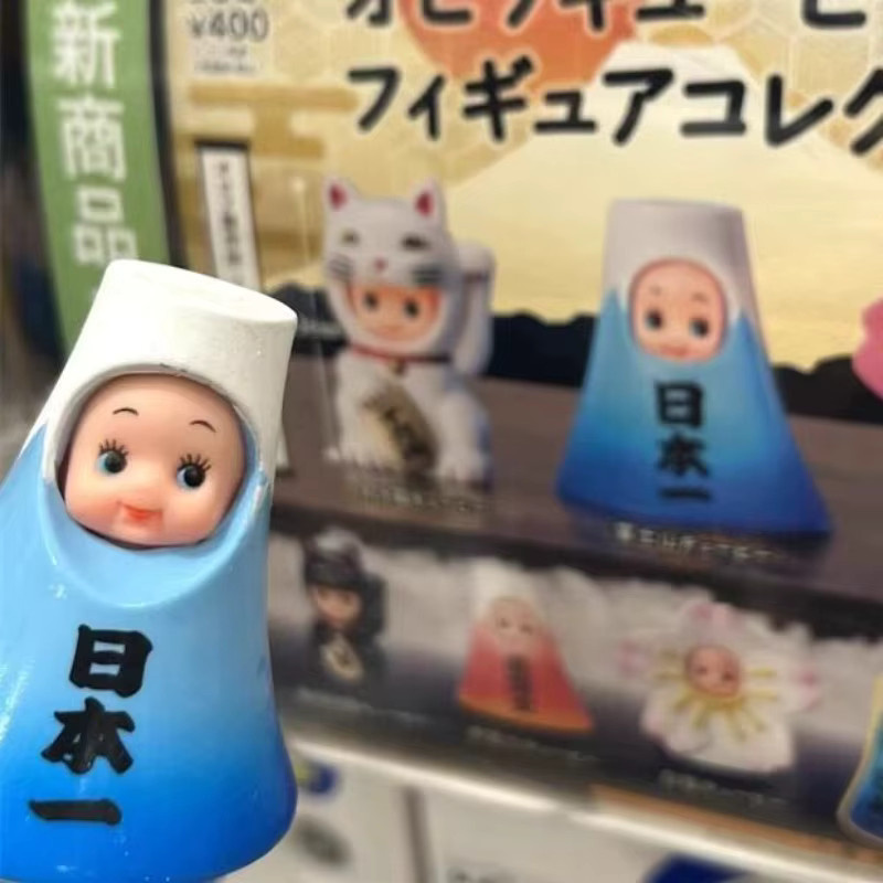 Re-ment Kaburimono Obitsu Kewpie Figur, Maneki-neko Sakura Mt. Fuji, Mini-Figur - Bild 3
