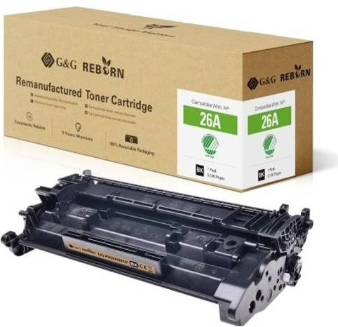 G&G Toner Cartridge Schwarz kompatibel mit HP 26A, Remanufactured, 3100 Seiten - Bild 1