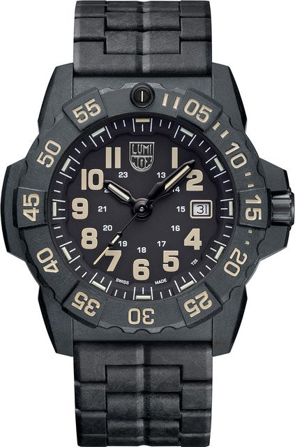 Luminox Herrenuhr, Quarz, Karbon, 45 mm, Schwarz, 20 ATM - Bild 1