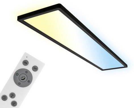 Briloner TAVA 7533015 LED-Panel Schwarz, 36W, dimmbar mit Fernbedienung, Warmweiß und Tageslichtweiß, Deckenleuchte für Wohnzimmer und Home Office - Bild 1
