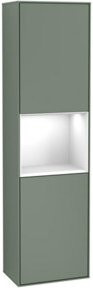 V&B Hochschrank Finion mit Wandbeleuchtung und Glasfächern, Farbe: Lackiert, B/H: 41,8 x 151,6 cm - Bild 1