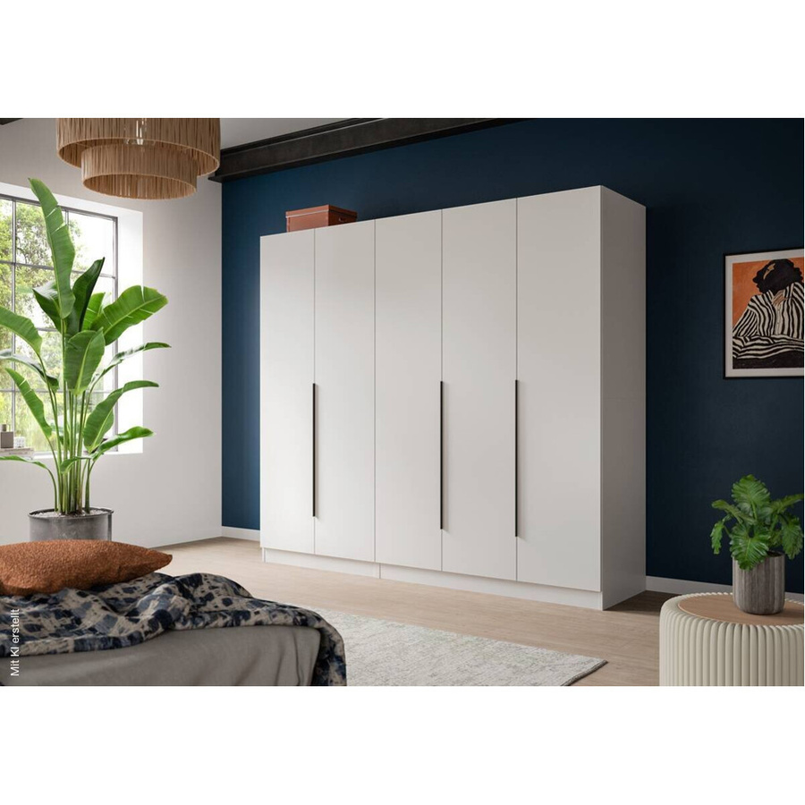 Kleiderschrank KOPENHAGEN xonox.home weiß matt B/H/T: 200 x 181 x 52 cm - Bild 2