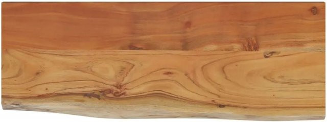 vidaXL Wandregal aus massivem Akazienholz in Braun mit natürlicher Baumkante, B/T/H: 50 x 20 x 3,8 cm - Bild 1