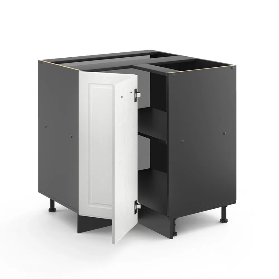 Vicco Eckunterschrank R-Line Landhausstil in Weiß und Anthrazit mit Eichenoptik, B/T/H: 75,6 x 60,0 x 81,6 cm - Bild 2