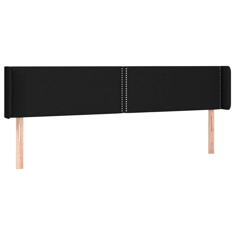 vidaXL LED Kopfteil in Schwarz mit USB-Ladeport und integrierter Beleuchtung, Stoff, B: 183 cm, T: 16 cm, H: 78-88 cm - Bild 2
