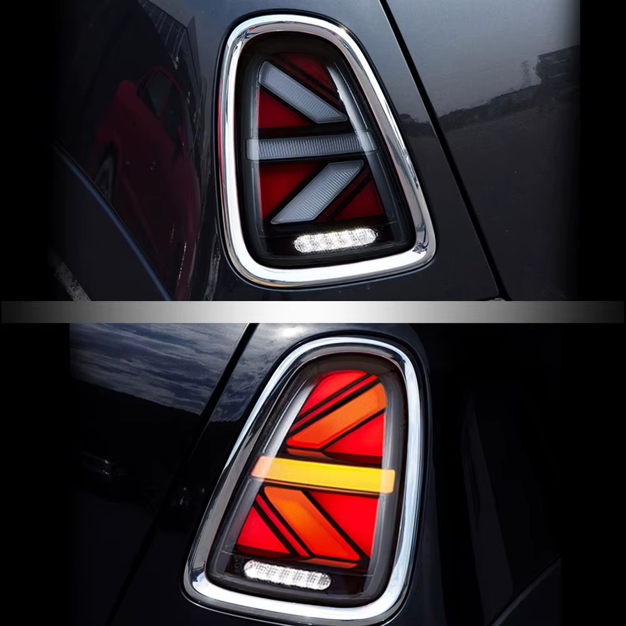 Vland II LED-Rücklichter mit bernsteinfarbenem sequentiellem Blinker für Mini Cooper 2. Generation R56 R57 R58 R59 in Orange und Rot - Bild 3
