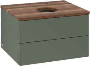 V&B Waschtischunterschrank Antao mit Beleuchtung in Grey Green Lacquered, B/T/H: 60 x 36 x 50 cm - Bild 1