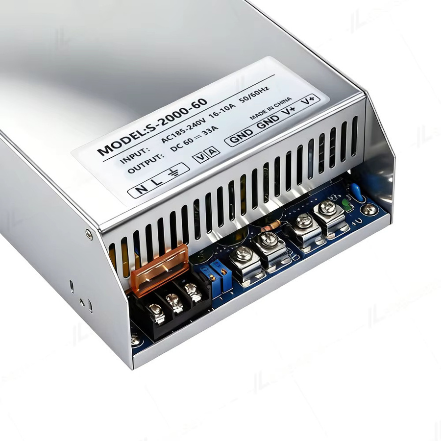 Lebeisenf 2000 W Industrie-Gleichstrom-Schaltnetzteil mit einstellbarer Spannung in Silber - Bild 2