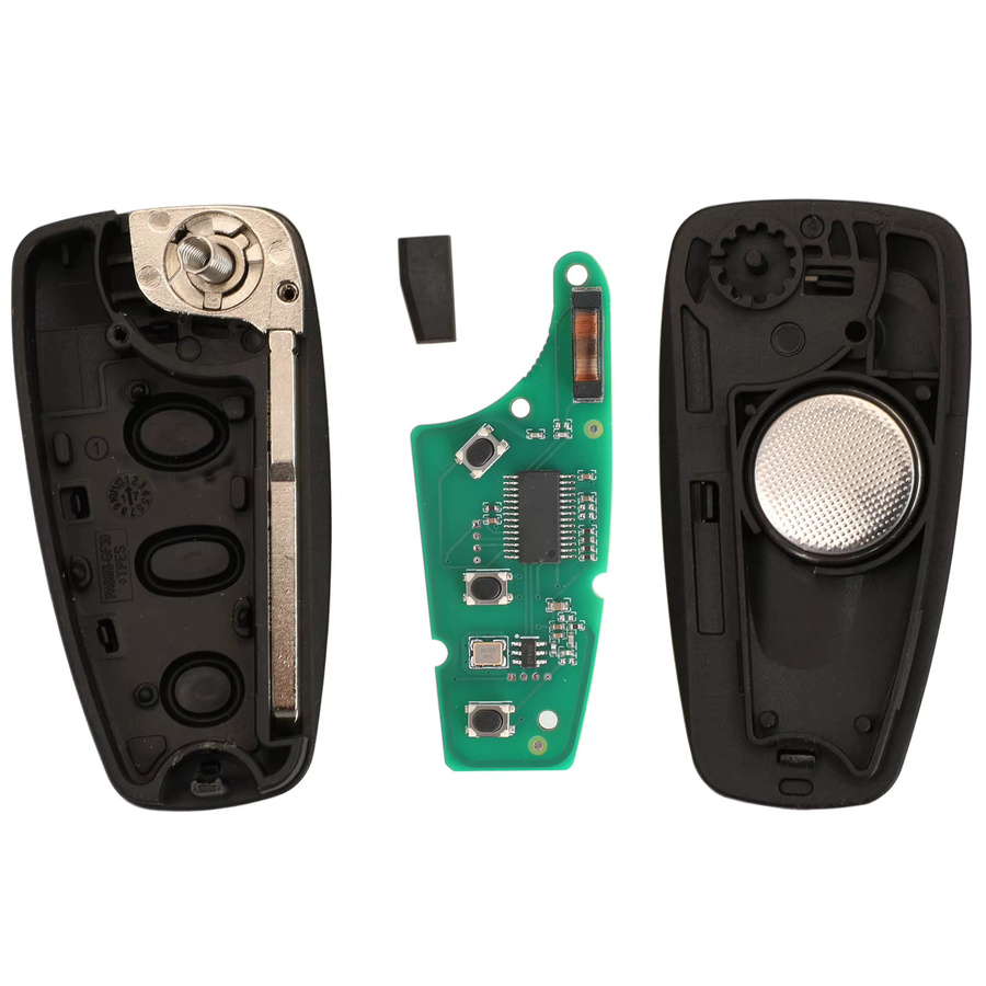 Jingyuqin Flip Remote Auto Key für Ford Tourneo Custom 2015, 3 Tasten, 433MHz, ID49/4D83 Chip, Schwarz - Bild 5