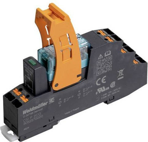 Weidmüller CRIKIT P 24VDC 1CO L/D Koppelrelais, 24 V/DC, 16A, 1 Wechsler, Grau, 10 Stück - Bild 1