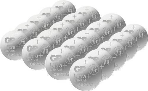 GP Knopfzellen CR 2032 Lithium 3 V, 20 Stück, Silber - Bild 1