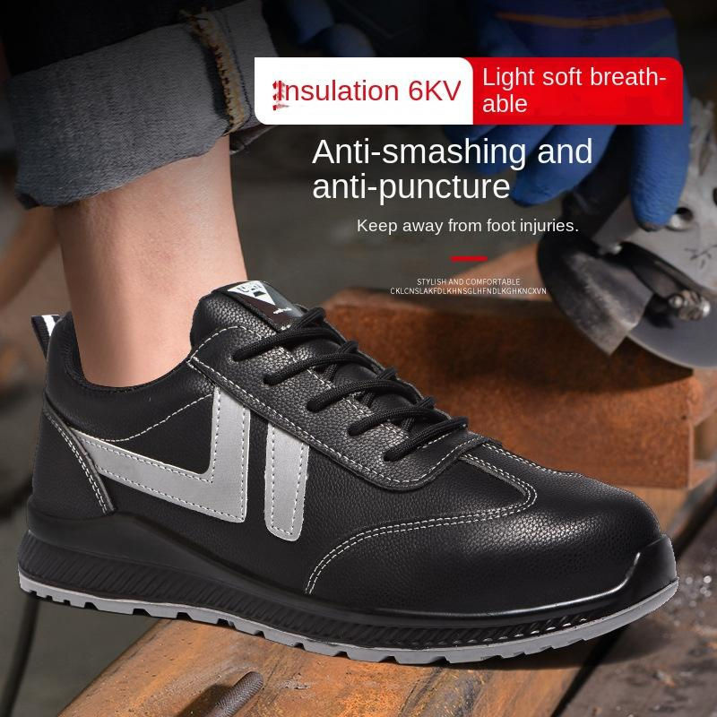 Avant-garde Arbeitsschutzschuhe aus Leder in Grau und Schwarz, Größe 46, rutschfest und isolierend - Bild 4