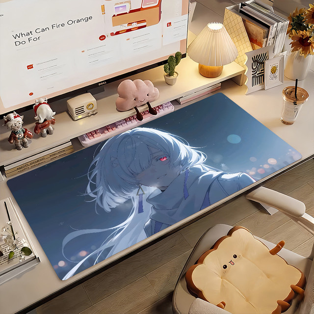 Mornye Wuthering Waves Mauspad Blau, rutschfeste Gamer-Schreibtischunterlage für Computer und Laptop - Bild 1