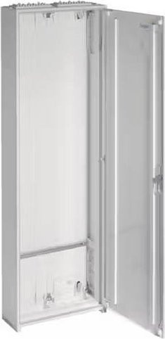 Hager FP12TW Verteilerschrank aus Stahl, weiß, Wandmontage, B/H/T: 55,0 x 170,0 x 20,5 cm - Bild 1
