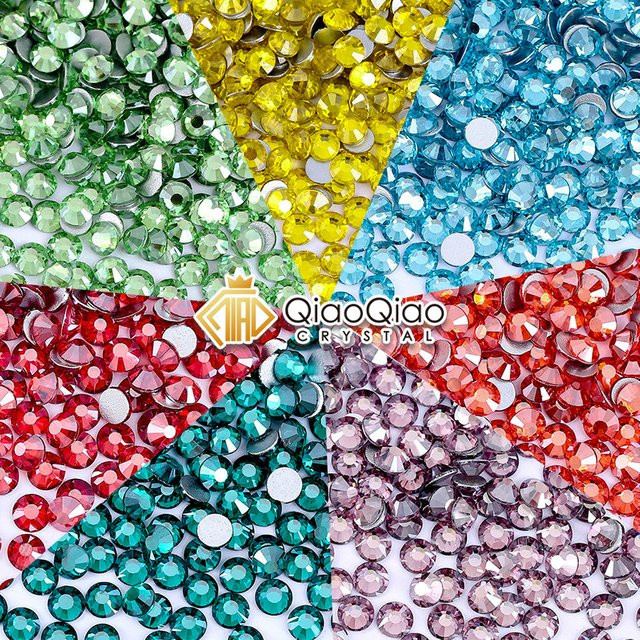 QIAO Glas Flatback Kristalle, Strass Kristall, Glanz Serie - Bild 1