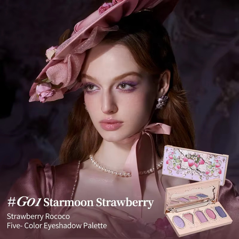 Flower Knows Starmoon Strawberry Lidschatten-Palette, Schimmernd, 6g - Bild 2