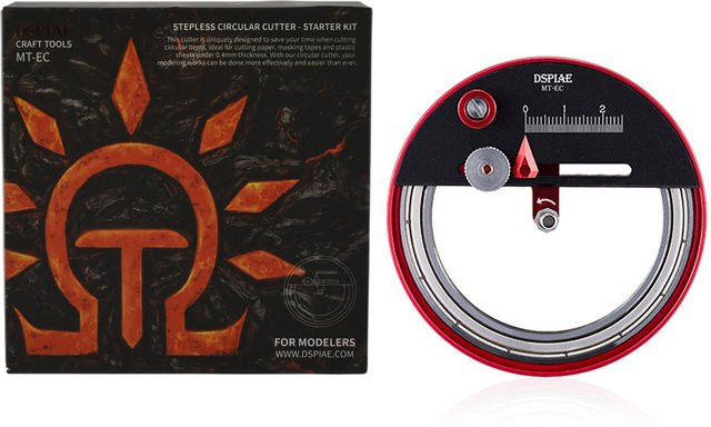 DSPIAE MT-EC Starter Edition Kreisförmiger Cutter mit stufenloser Einstellung für Modellbau und Bastelarbeiten in Rot - Bild 1