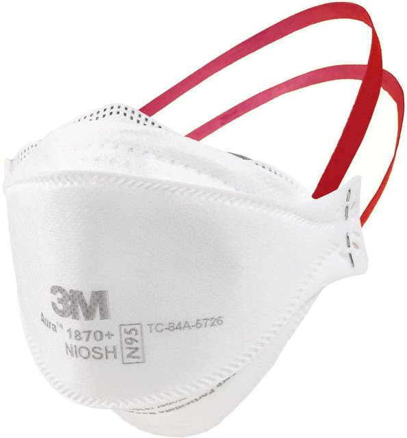3M Aura 1870+ Atemschutzmaske FFP-Maske in Weiß zum Schutz vor Industriestaub und Partikeln PM2.5 - Bild 1
