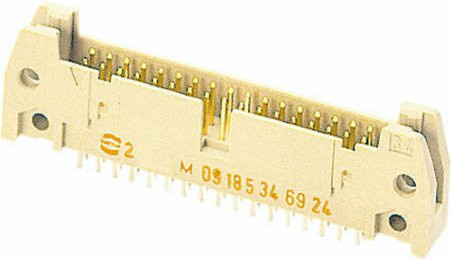 HARTING Messerleiste aus Messing in Beige mit 2 Reihen - Bild 1
