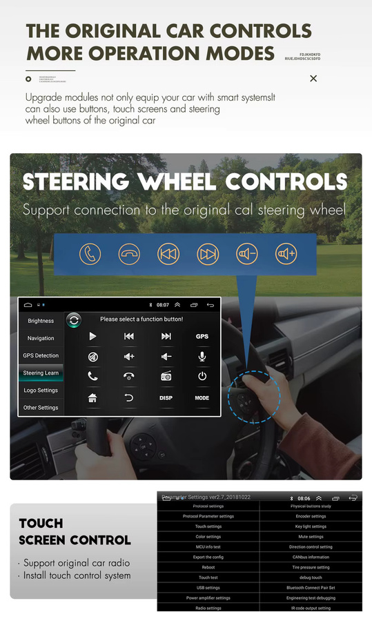 ESSGOO 7 Zoll Universal-Autoradio mit Android, Carplay und GPS in Schwarz - Bild 2