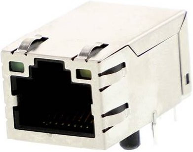 Molex RJ45 LED Transformer 480251190 Ethernet LAN Buchse 8P8C in Silber - Bild 1