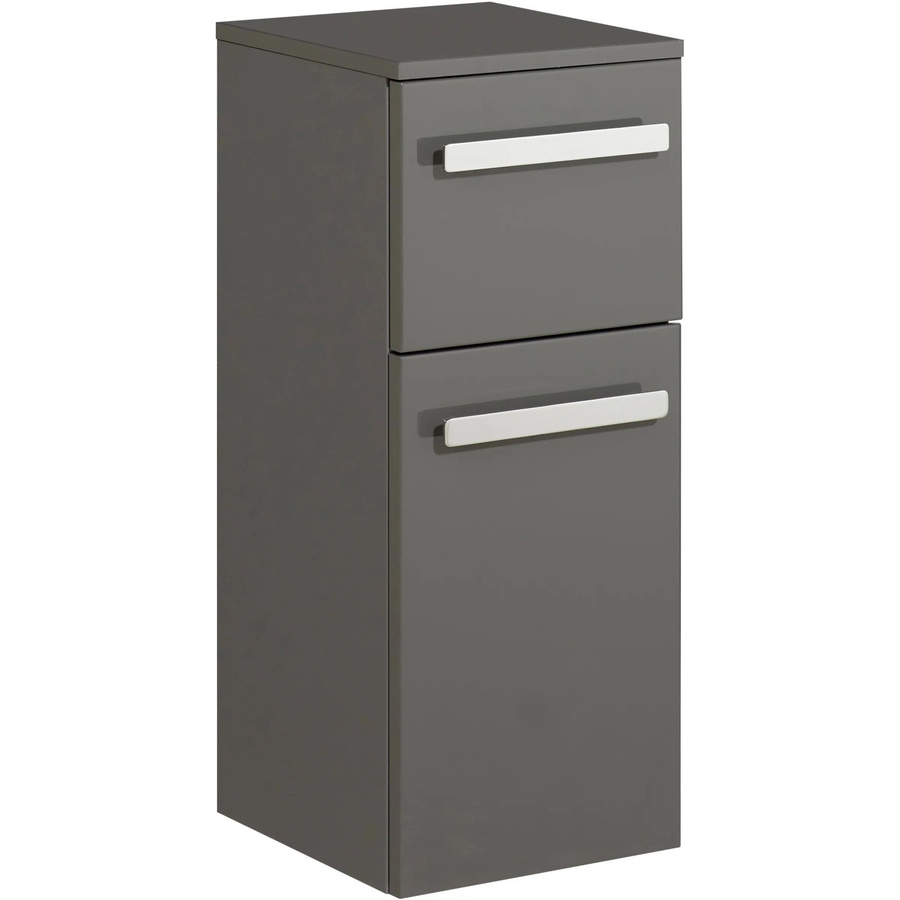 Pelipal Bad-Hochschrank Serie 4005 in Steingrau mit Soft-Close-Türen und internen Regalen, Breite: 30 cm, Höhe: 73 cm - Bild 2