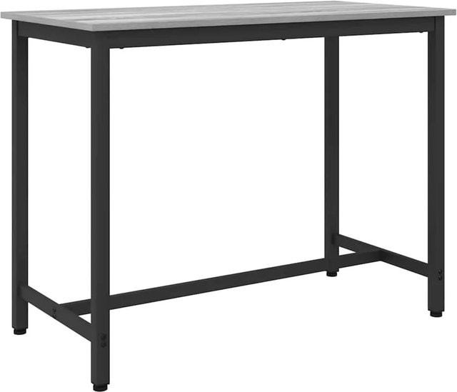 vidaXL Tisch in Grau Sonoma, moderner Esstisch aus Holzwerkstoff und Stahl, B/T/H: 100 x 50 x 76,5 cm - Bild 1