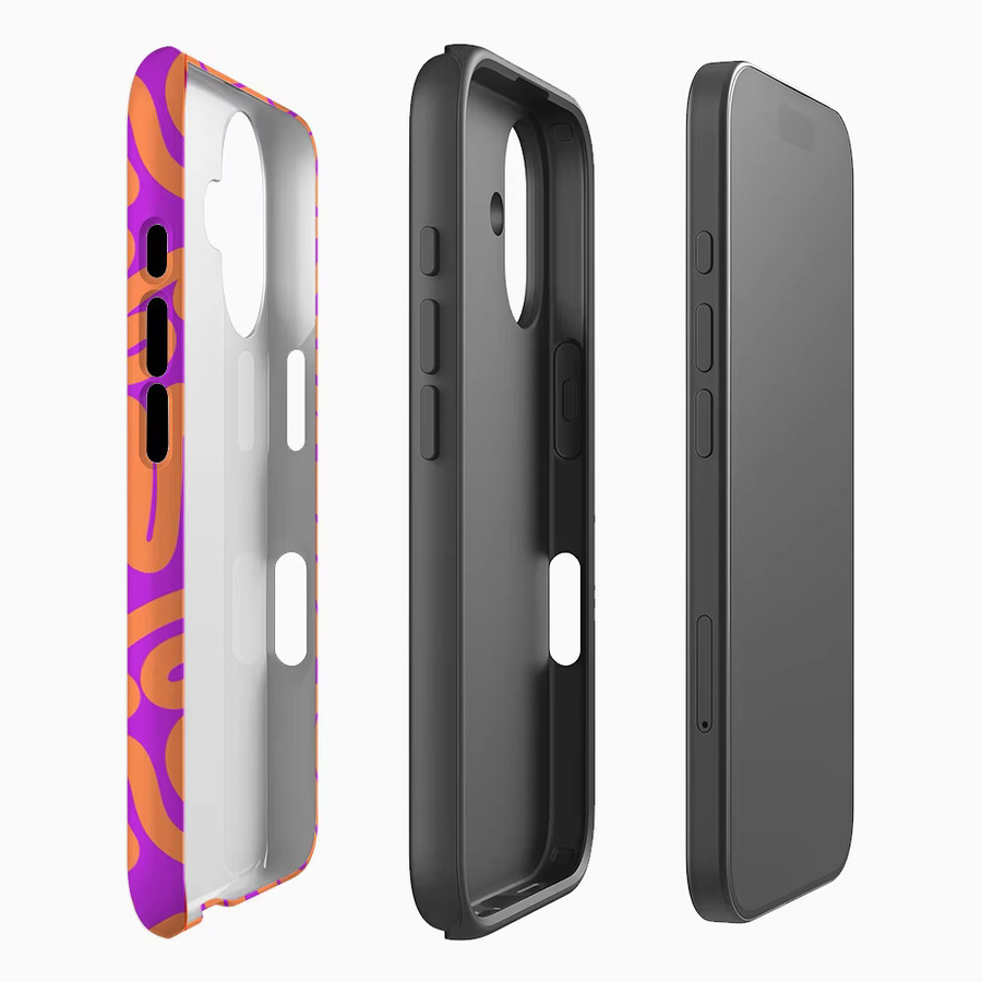 Potdemiel Magnetische Handyhülle mit Psychedelischem Blob-Design für iPhone 17 16 15 14 13 Pro Max Plus, Multicolour, Robuste Einzel- und Doppelschicht-Schutzhülle - Bild 2