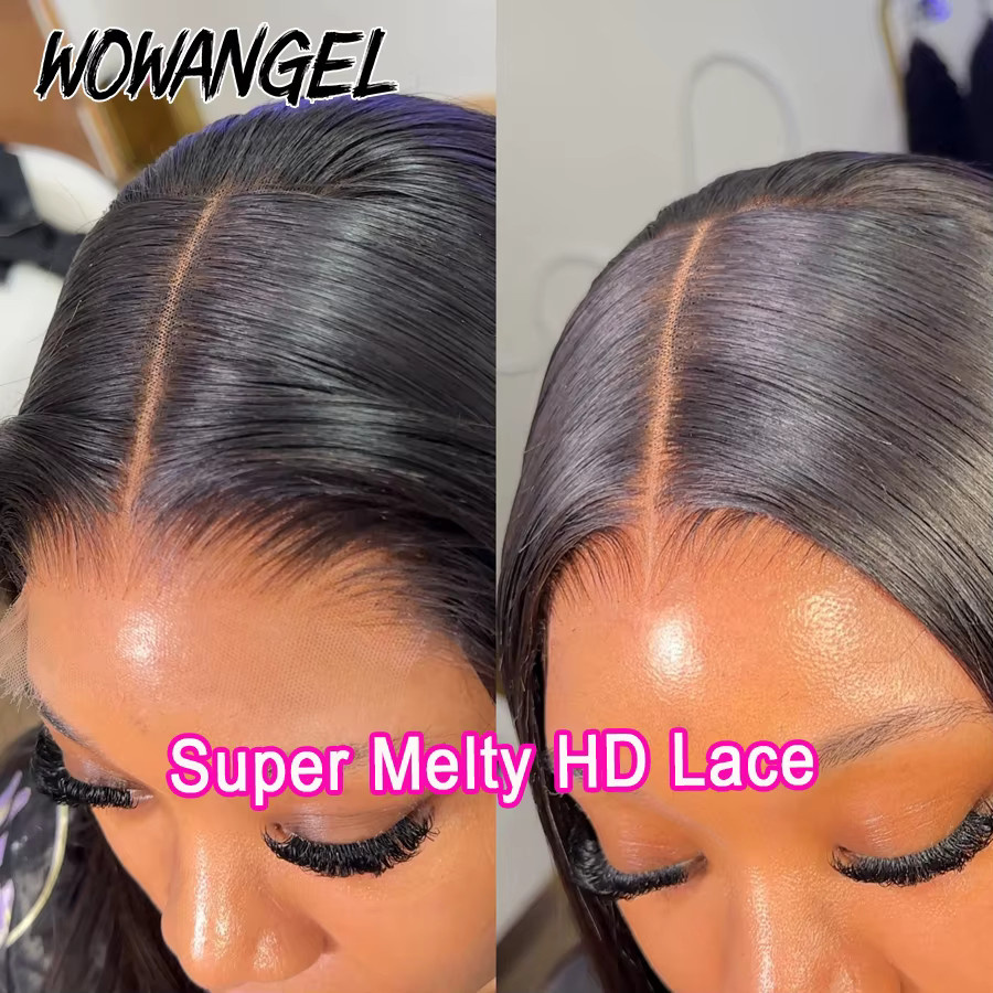 Wow Angel Straight Short Bob HD-Spitzenverschluss-Perücke, Damen - Bild 2