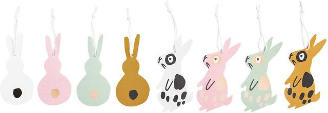 Rico Design Paper Poetry Papieranhänger Bunny Hop Hasen, 8 Stück, Multicolor - Bild 1