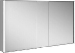 Keuco Spiegelschrank Royal Match si-el in Silber und Weiß mit 2 Drehtüren und 1 Fach, B/T/H: 120 x 16 x 70 cm - Bild 1