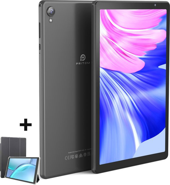 PRITOM Tablet 10,1 Zoll mit Android 14, 2GB RAM, 32GB ROM, Wi-Fi 6, Quad-Core-CPU - Bild 1