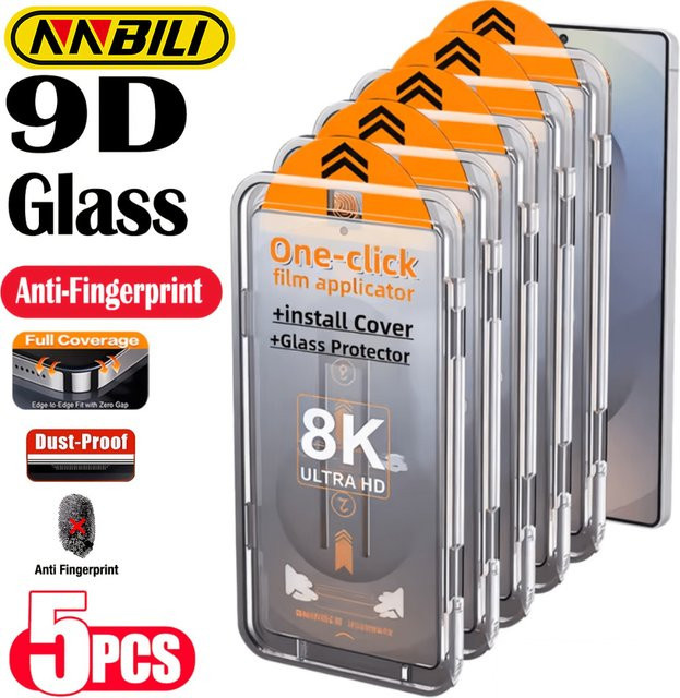 NNBILI 5er Pack Hochauflösender Displayschutz für Samsung Galaxy S26 S25 S24 Ultra S23 S22 S21 Plus, Transparent, Staubfreie Installation - Bild 1