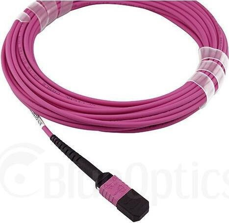 Lenovo AV27 BlueOptics LWL Trunkkabel MPO/UPC zu MPO/UPC, 10 Meter, Multimode OM4 G50/125µm, 12 Kerne, Typ B, Farbe: Magenta - Bild 1