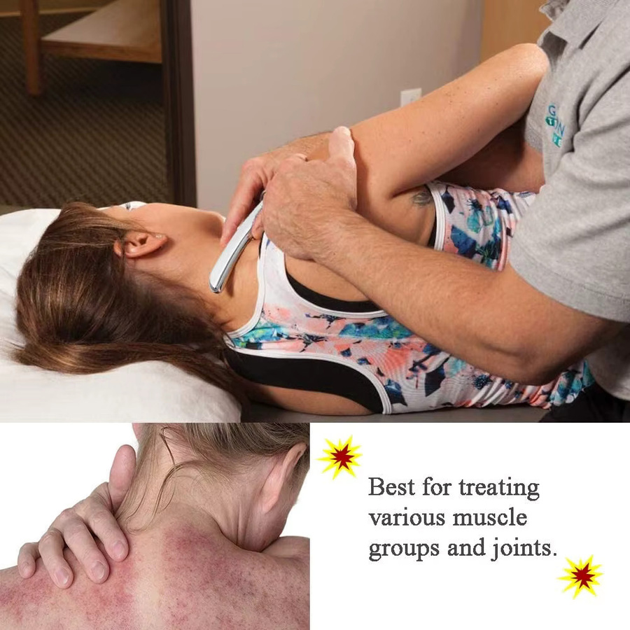 EGASSAM Gua Sha Massage Werkzeug aus Edelstahl, Unisex - Bild 3