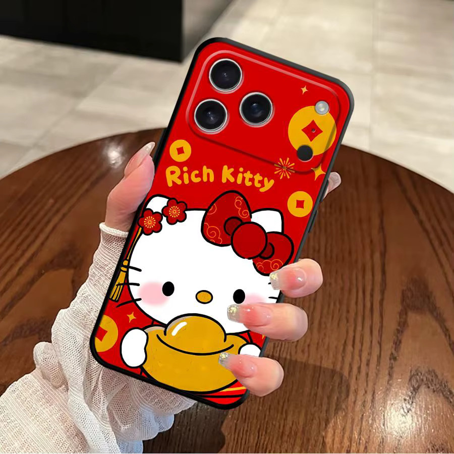 Sanrio Hello Kitty Neujahr Handyhülle für iPhone in Rot - Bild 4