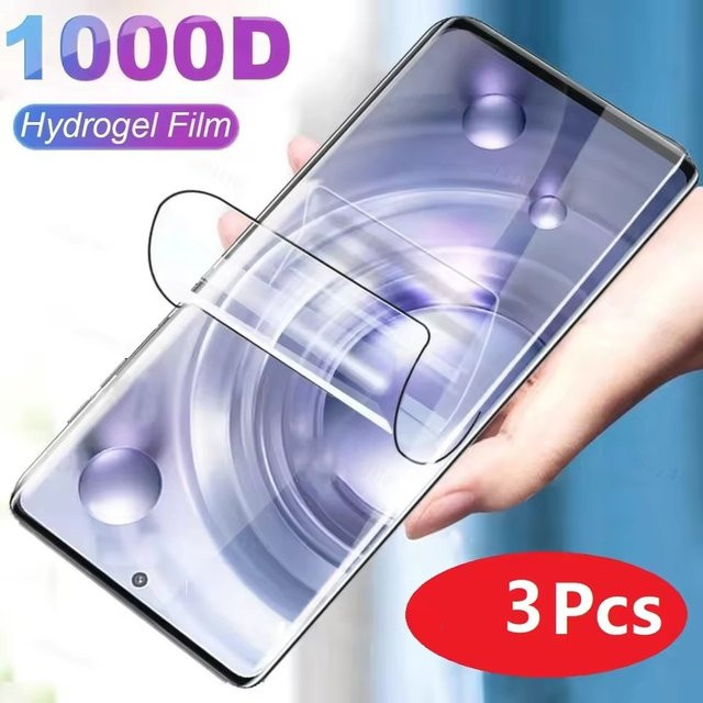 3er-Pack Hydrogel-Displayschutzfolie für Vivo Y03 Y20 Y28 Y17S Y100T Y200E Y72T Y71 Y36i Y31S Y51S in Transparent - Bild 1