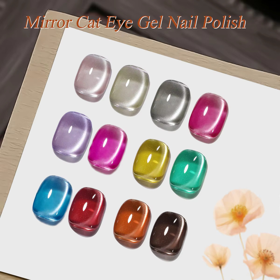 MIQH Magnetischer Gel-Nagellack, Glitter Mirror Silk Cat Eye, Damen - Bild 4