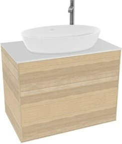 V&B Waschtischunterschrank Finion in Oak Veneer, Farbe Braun, Breite: 80 cm, Tiefe: 50,1 cm - Bild 1