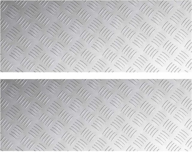 vidaXL Rautenscheiben aus Aluminium in Silber, 2 Stück, B/H: 80 x 30 cm - Bild 1