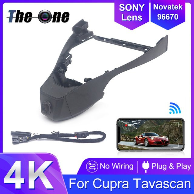 HESHECAM 4K UHD Dash Cam mit Wi-Fi für Cupra Tavascan 2023-2025, Vorne und Hinten, Schwarz - Bild 1