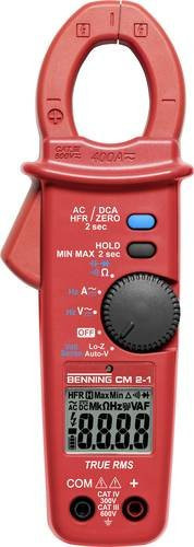 Benning CM 2-1 Digitales Stromzangenmultimeter mit LoZ, CAT IV 600 V und CAT III 1000 V, Farbe: Rot - Bild 1